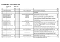 NATURAL WELLNESS - REGISTERED PRODUCT 2016