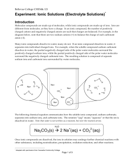 Ionic Solutions - Bellevue College