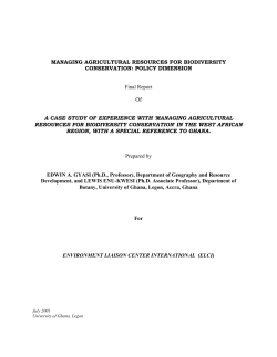 managing agricultural resources for biodiversity