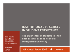 institutional practices in student persistence