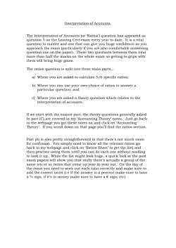 or `Ratios` - David Wilson