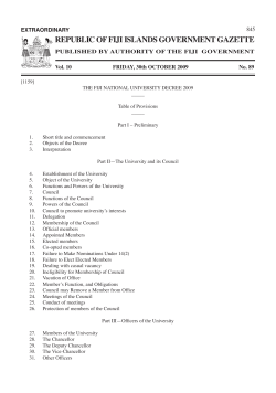 The Fiji National University Decree 2009