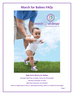 March for Babies FAQs