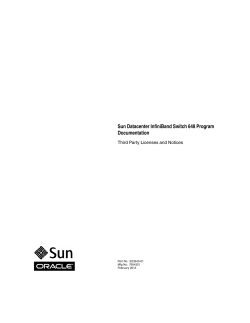 Sun Datacenter InfiniBand Switch 648 Program Documentation