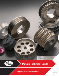 Belt Drive Application Materials: Metals Technical Guide