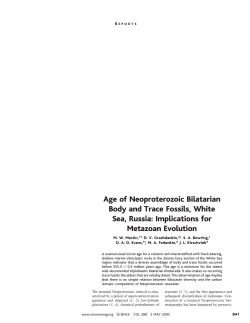 Age of Neoproterozoic Bilatarian Body and Trace Fossils, White Sea