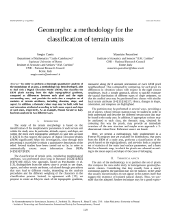 Geomorpho: a methodology for the classification of terrain units