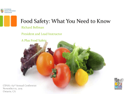 Food Safety: What You Need to Know!