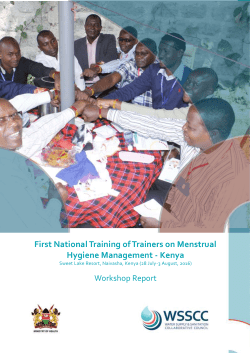 First National Training of Trainers on Menstrual Hygiene