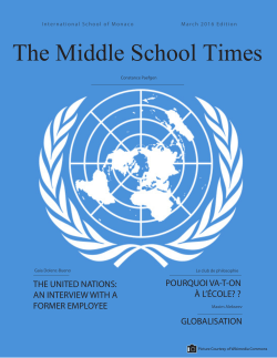 POURQUOI VA-T-ON À L`ÉCOLE? ? GLOBALISATION THE UNITED