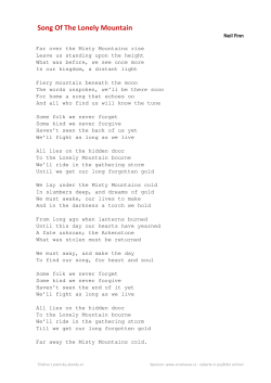 Neil Finn Song Of The Lonely Mountain