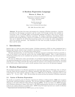 A Boolean Expression Language - University of Texas Computer