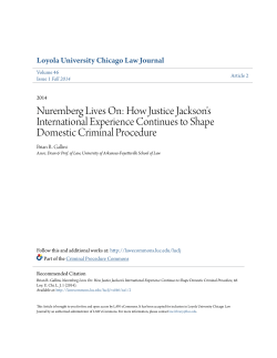 Nuremberg Lives On: How Justice Jackson`s
