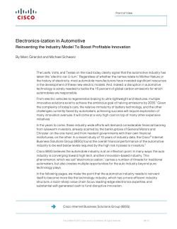 Electronics-ization in Automotive