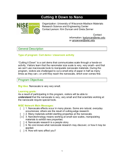 Cutting It Down to Nano - MRSEC Education