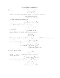 Math 2260 Exam #2 Solutions