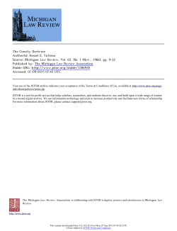 The Comity Doctrine Author(s): Hessel E. Yntema Source: Michigan