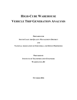High-Cube Warehouse Vehicle Trip Generation Analysis