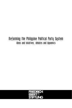 Reforming the Philippine Political Party System
