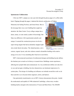 21W.021F13 MIT: Inside, Live: Personal Essay