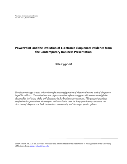 PowerPoint and the Evolution of Electronic