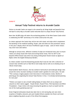 Annual Tulip Festival returns to Arundel Castle
