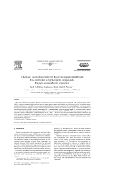 Chemical interactions between dissolved organic matter and low