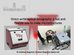 Direct-write optical lithography: a fast and flexible way to make