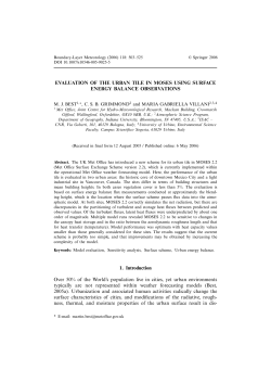 EVALUATION OF THE URBAN TILE IN MOSES USING SURFACE