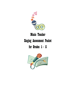 Music Teacher Assessment Packet - TSDCurriculum