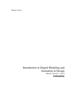 Introduction to Digital Modeling and Animation in Design