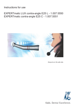 Instructions for use EXPERTmatic LUX contra-angle E25 L