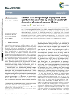 Electron transition pathways of graphene oxide
