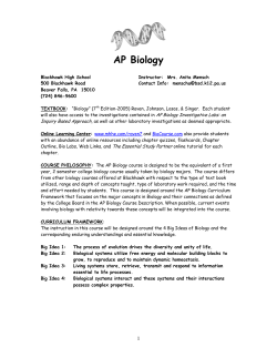 AP Biology - Blackhawk School District