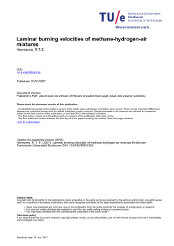 Laminar burning velocities of methane-hydrogen