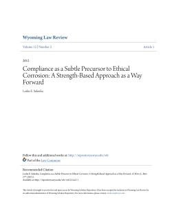 Compliance as a Subtle Precursor to Ethical Corrosion
