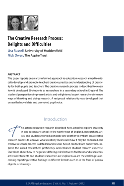 The Creative Research Process: Delights and Difficulties