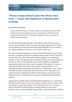 "These wasps behave just like those men who...": Irony