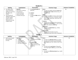 Conventions Progression Chart