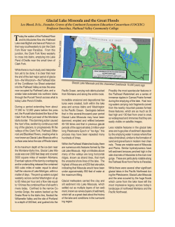 Glacial Lake Missoula and the Great Floods
