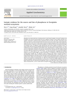 Isotopic evidence for the source and fate of phosphorus in