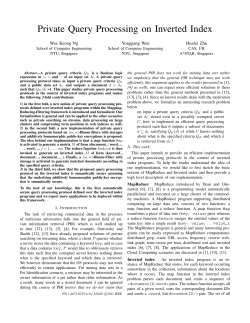 Private Query Processing on Inverted Index