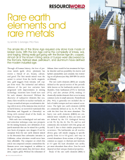 Rare earth elements and rare metals