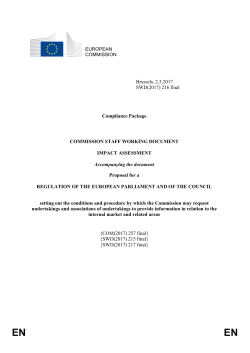 EUROPEAN COMMISSION Brussels, 2.5.2017 SWD(2017) 216 final