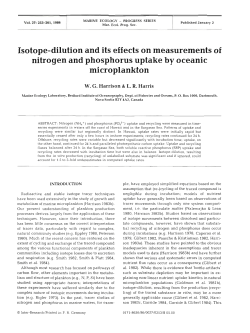 Isotope-dilution and its effects on measurements of nitrogen and