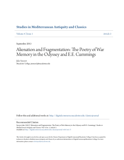 Alienation and Fragmentation: The Poetry of War Memory in the