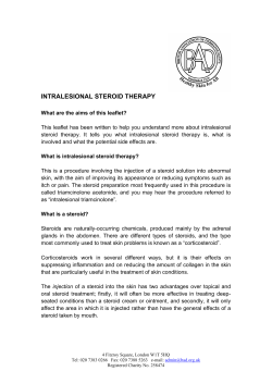 Intralesional Steroid Therapy - British Association of Dermatologists