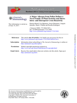 A Major Allergen from Pollen Defines a Novel Family of Plant