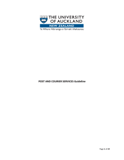 POST AND COURIER SERVICES Guideline