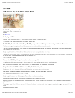 Slow Ride | Orange County Business Journal